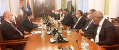 22 September 2021 National Assembly Speaker Ivica Dacic in meeting with the delegation of the Alexandria Governorate and Chamber of Commerce 